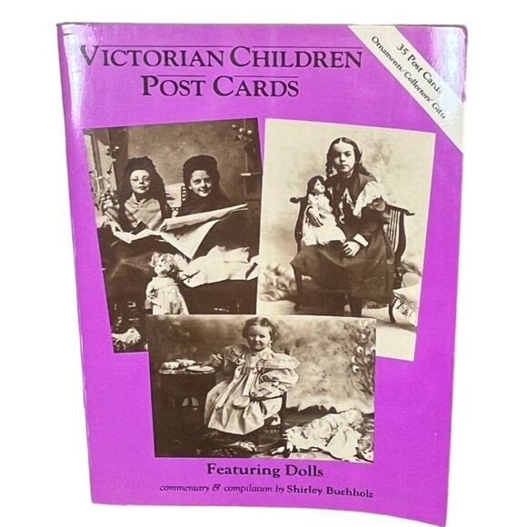 Postcard Book of Victorian Children feat Dolls by Shirley Buchholz 35 Cards 1985 - Picture 1 of 6